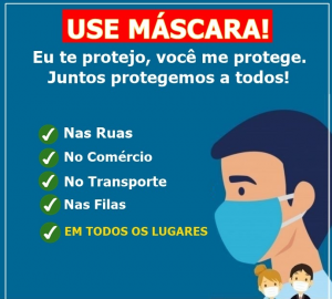 Use máscara para se proteger